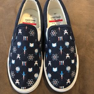 Bucket feet Science themed slip on